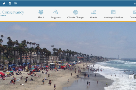Costal Conservancy Website screenshot